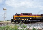 KCSM 4549 poses with a water tower